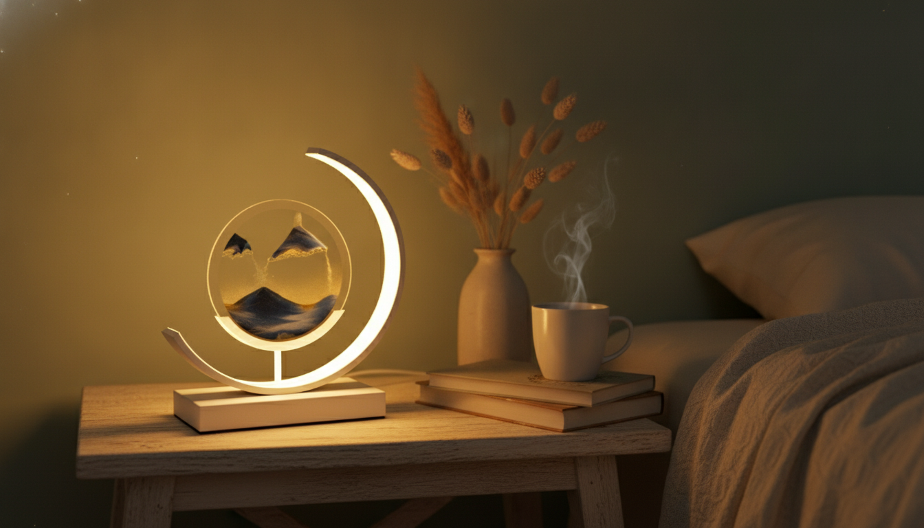3D Quicksand Sandscape Night Light for Calm Ambient Glow
