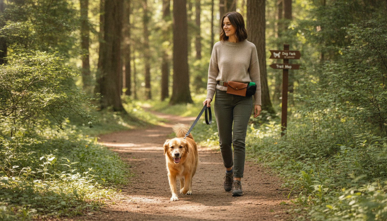 Dog Walking Bum Bag: Treat & Poop Bag Pouch Setup