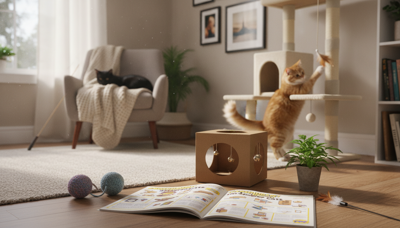 Indoor Cat Enrichment: DIY Toys, Play & Home Setup