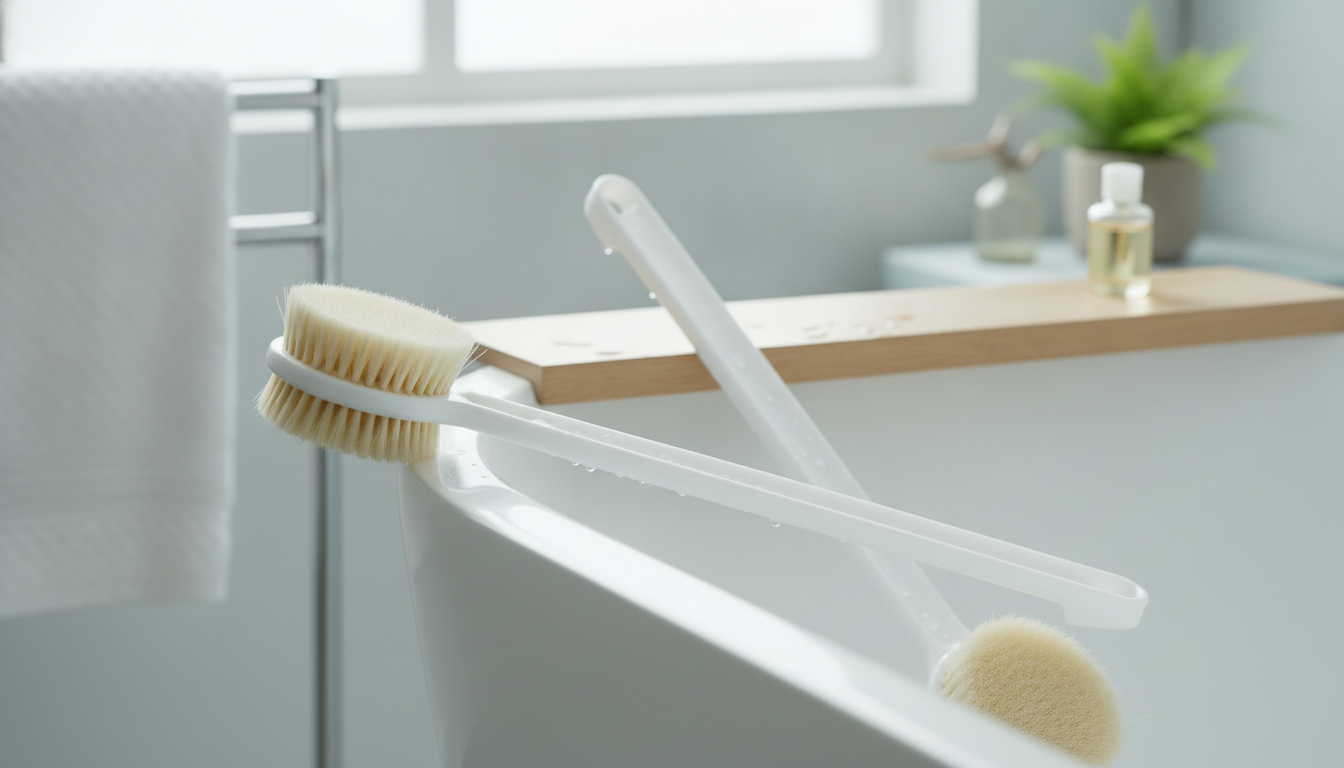 Long-Handled Bath Brush: Gentle Exfoliation & Easy Reach