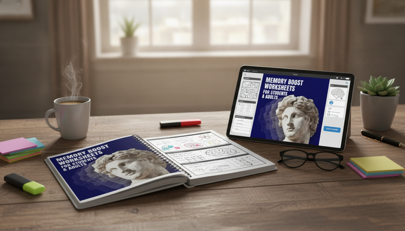 Memory Boost Worksheets: Printable + Digital Recall Drills