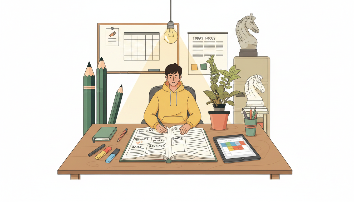 Productivity Blueprint: 90-Day Goals, Time Blocks, Routines